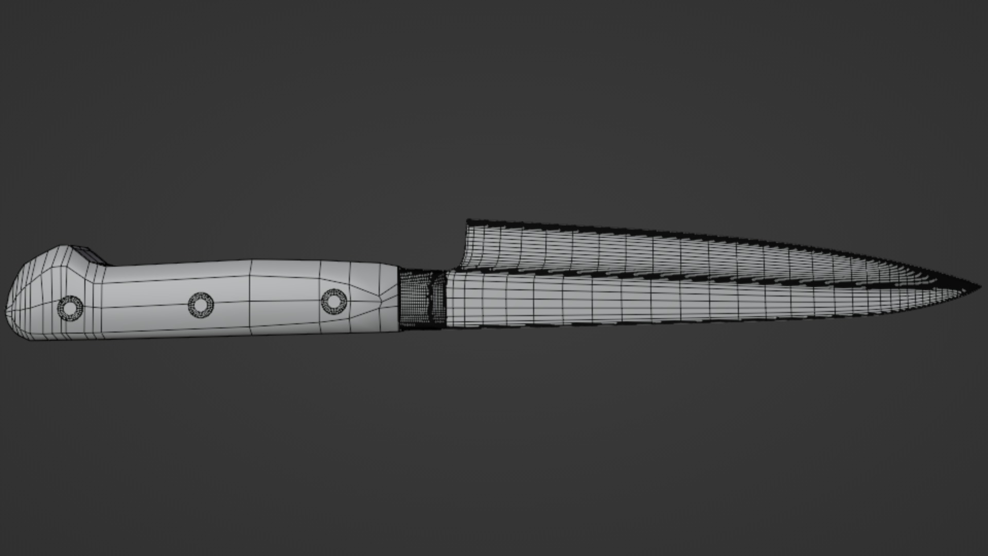 Knife 3D Low-poly 3D model_16