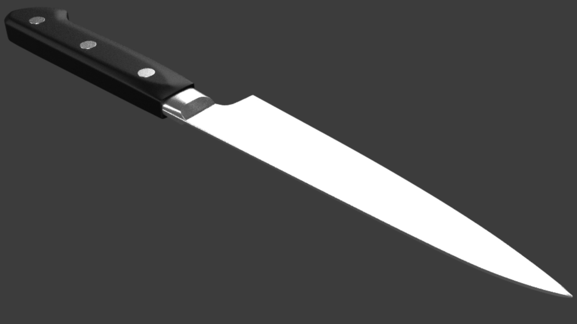Knife 3D Low-poly 3D model_2