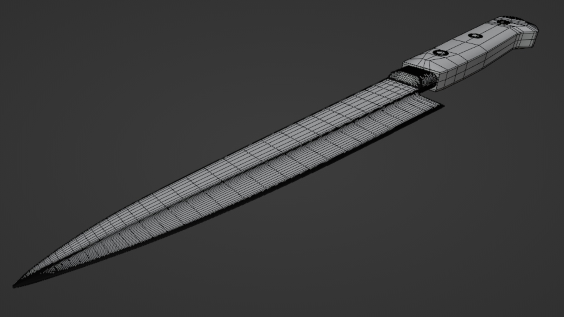 Knife 3D Low-poly 3D model_12
