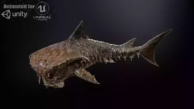 AlienShark 7 Low-poly 3D model