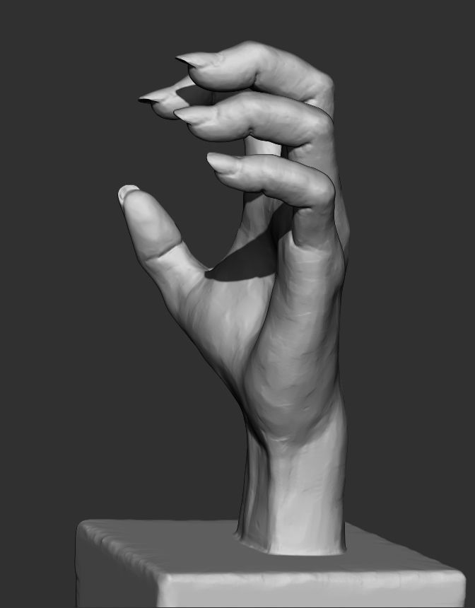 Hand Sculpture 3D model_1