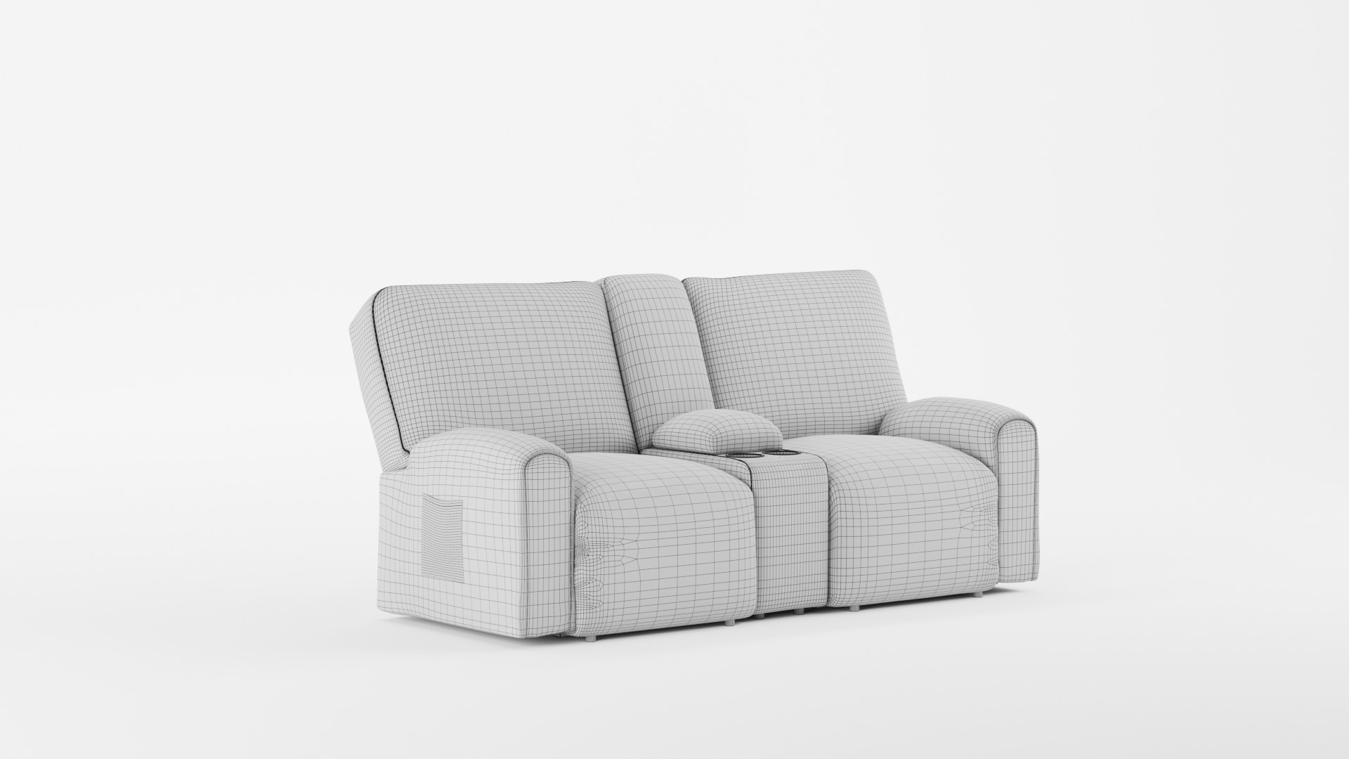 Easy-Going Stretch Recliner Loveseat  3D model_11