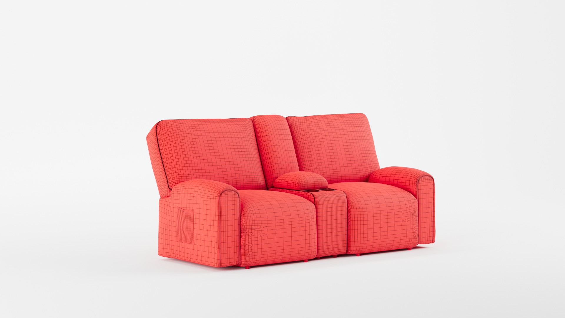 Easy-Going Stretch Recliner Loveseat  3D model_10
