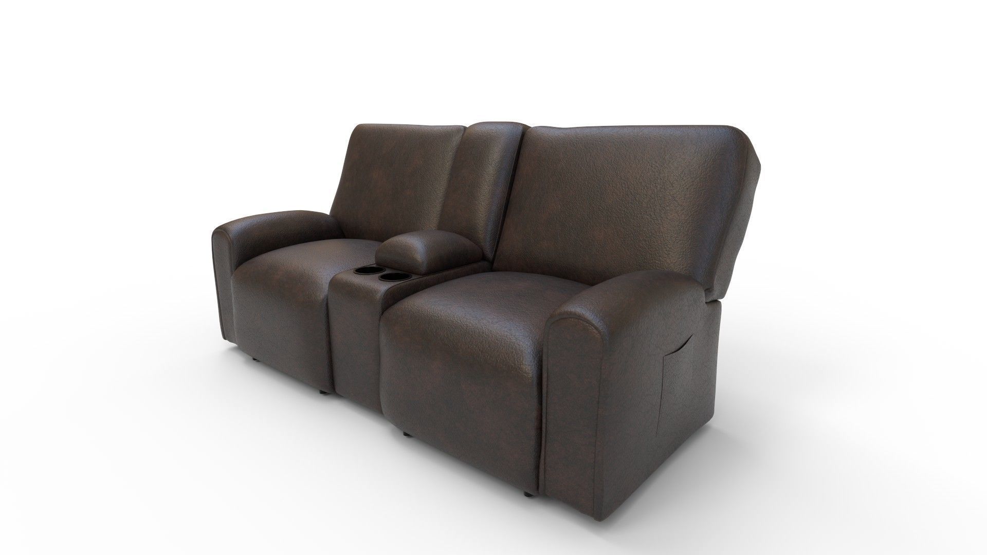 Easy-Going Stretch Recliner Loveseat  3D model_7