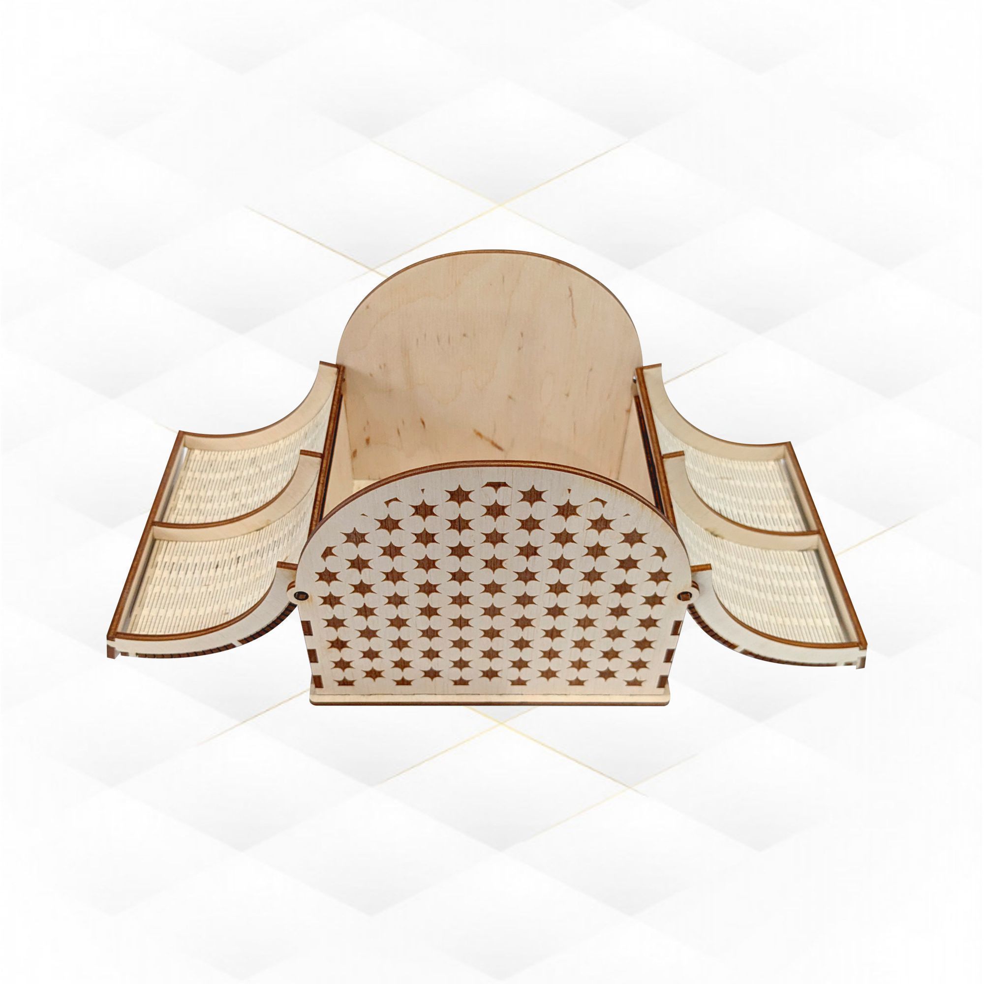 Gift box design laser cutting jewelry box 3D print model_1