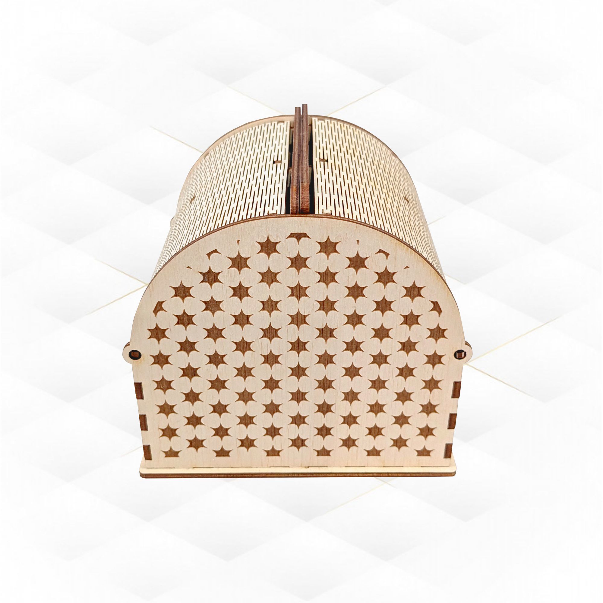 Gift box design laser cutting jewelry box 3D print model_4