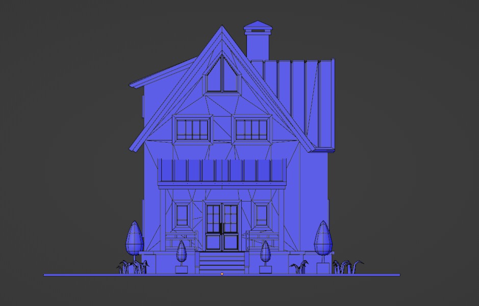 Low Ploy House III Low-poly 3D model_10
