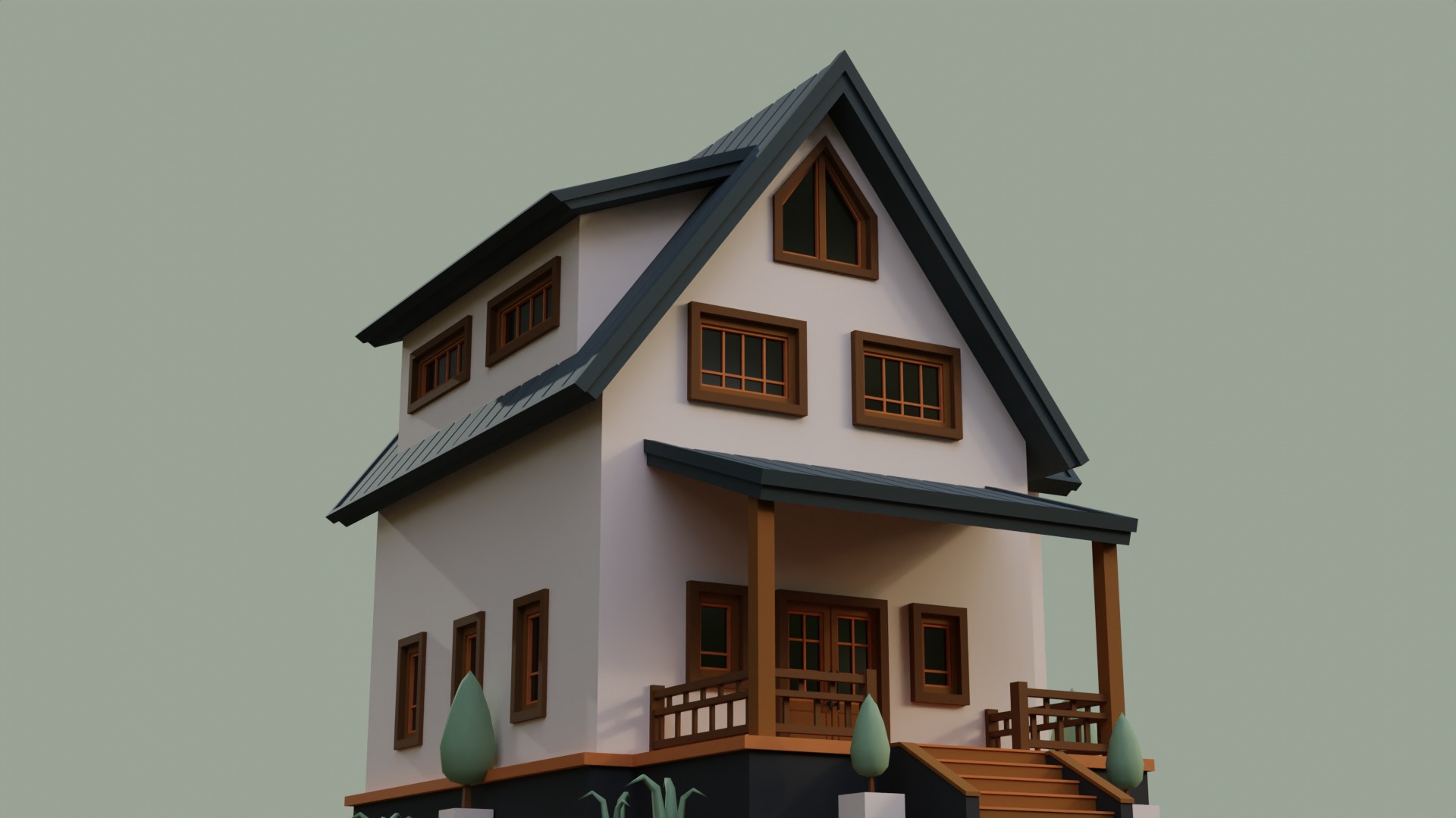 Low Ploy House III Low-poly 3D model_1