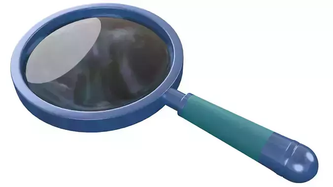 Magnifying Glass Low-poly 3D model