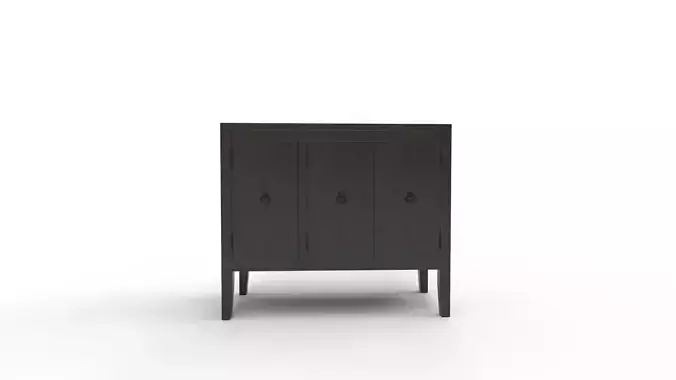 TallSolidWood Door Accent Cabinet