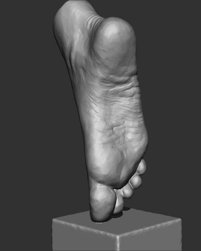Foot Sculpture 3D model_3