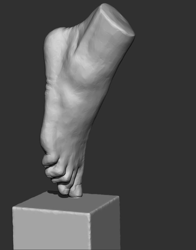 Foot Sculpture 3D model_2