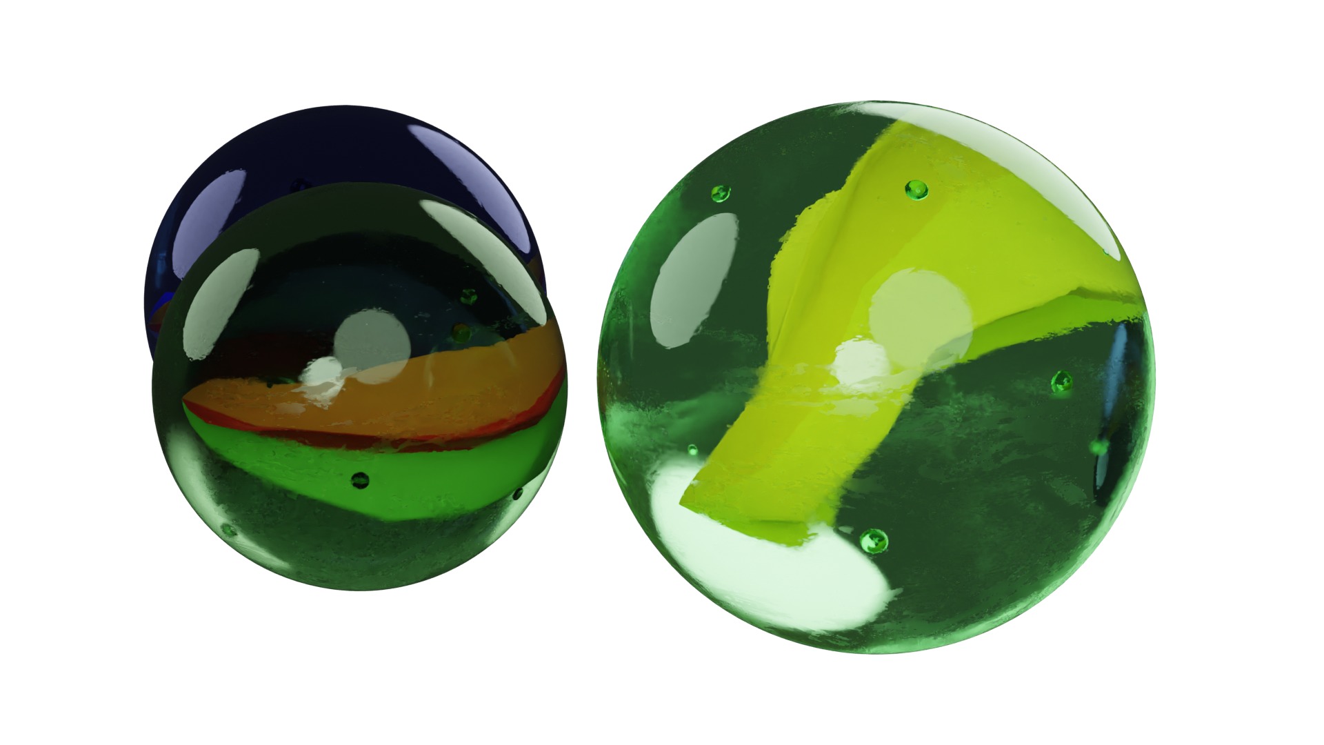 Marble Ball Low-poly 3D model_6