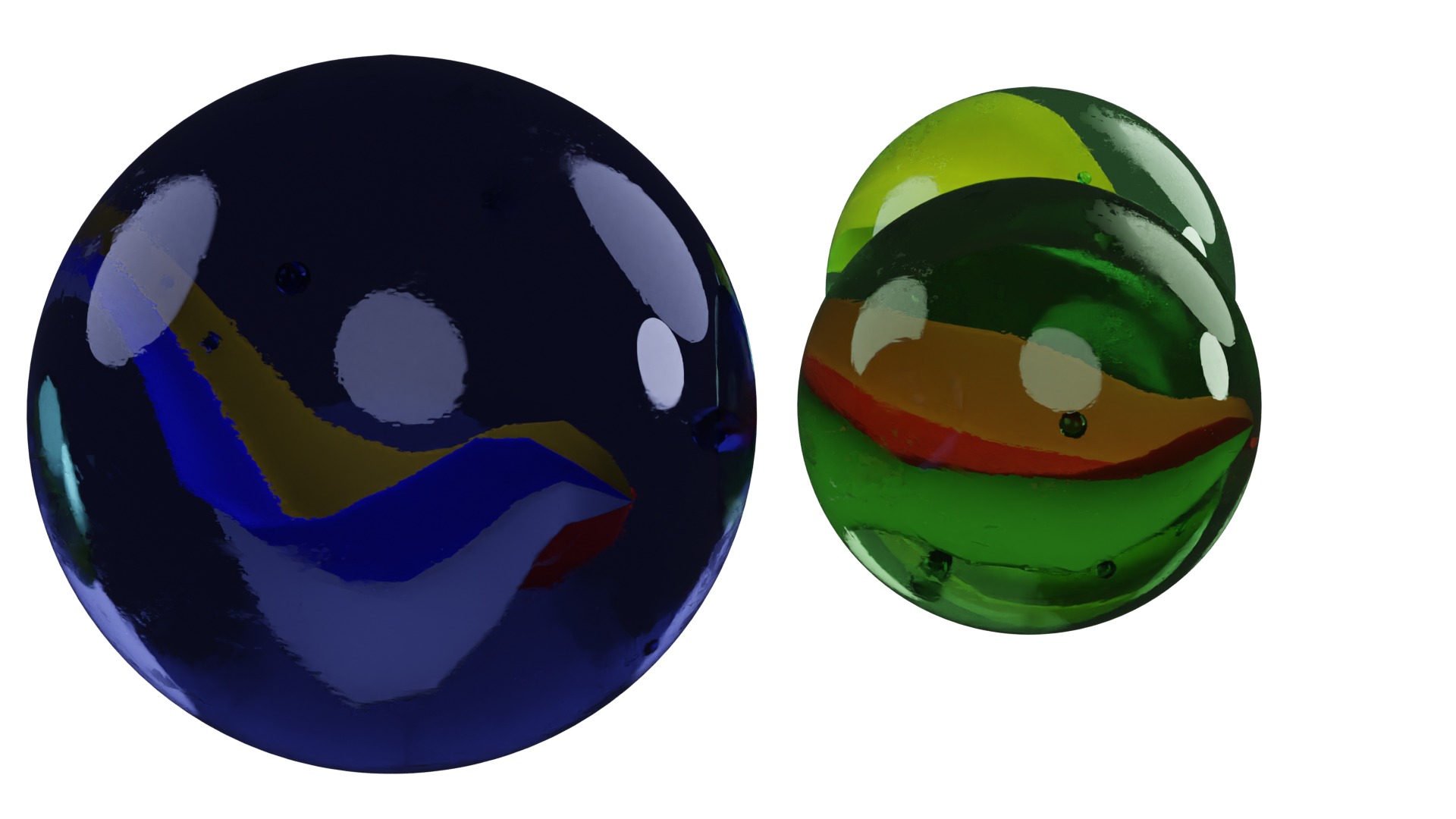 Marble Ball Low-poly 3D model_4