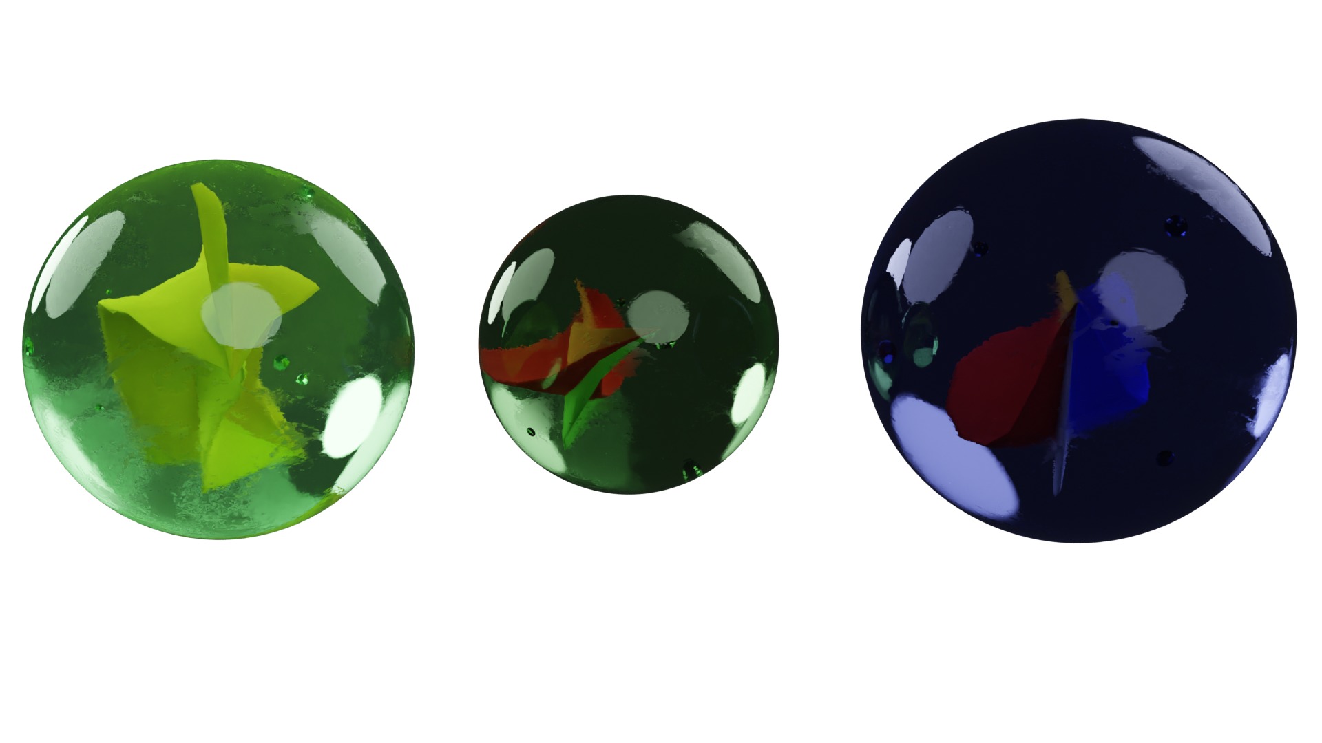 Marble Ball Low-poly 3D model_1