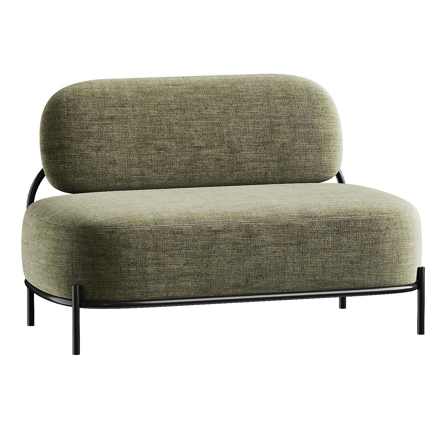sofa long 3D model_2