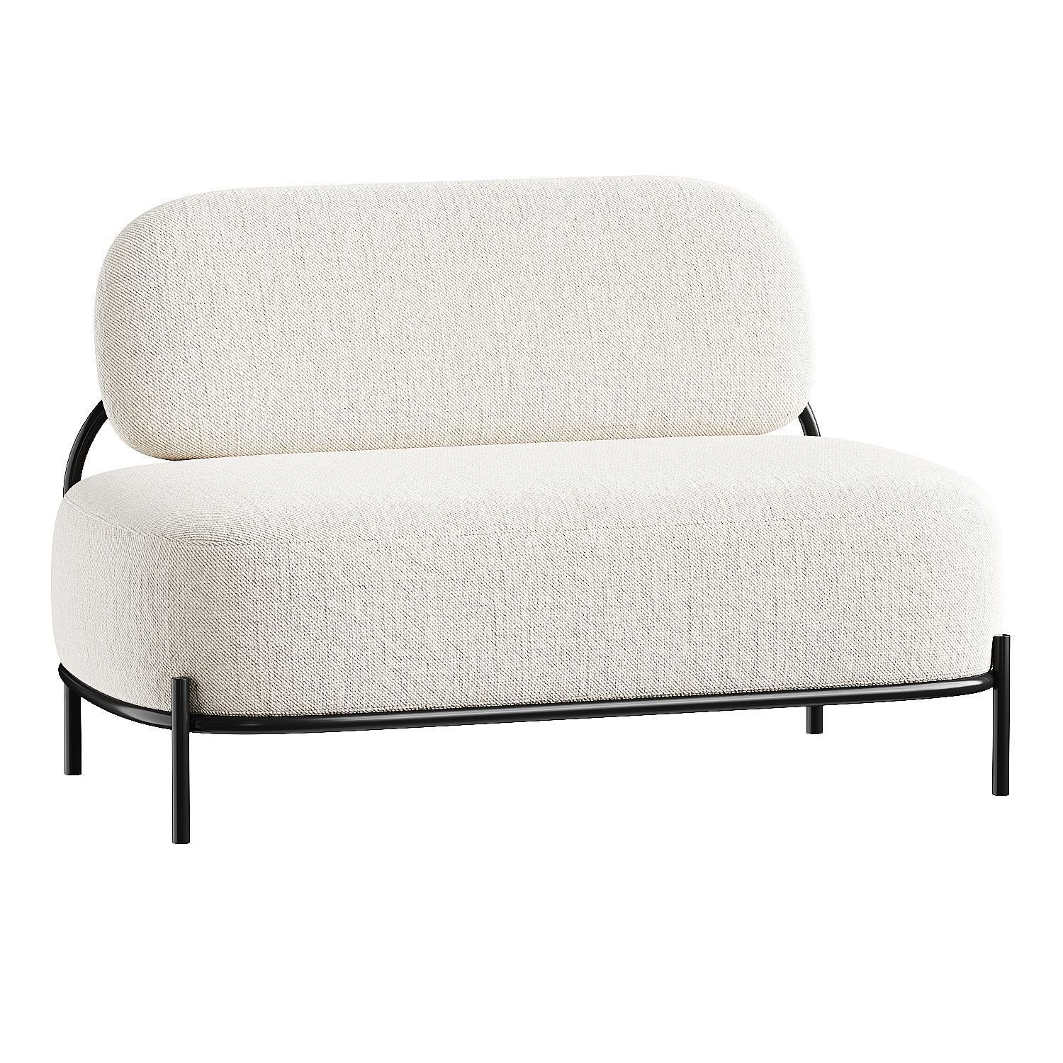 sofa long 3D model_4