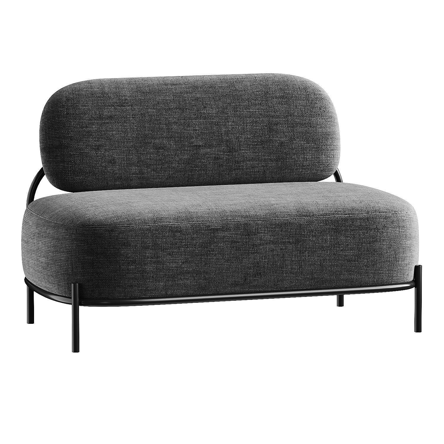 sofa long 3D model_3