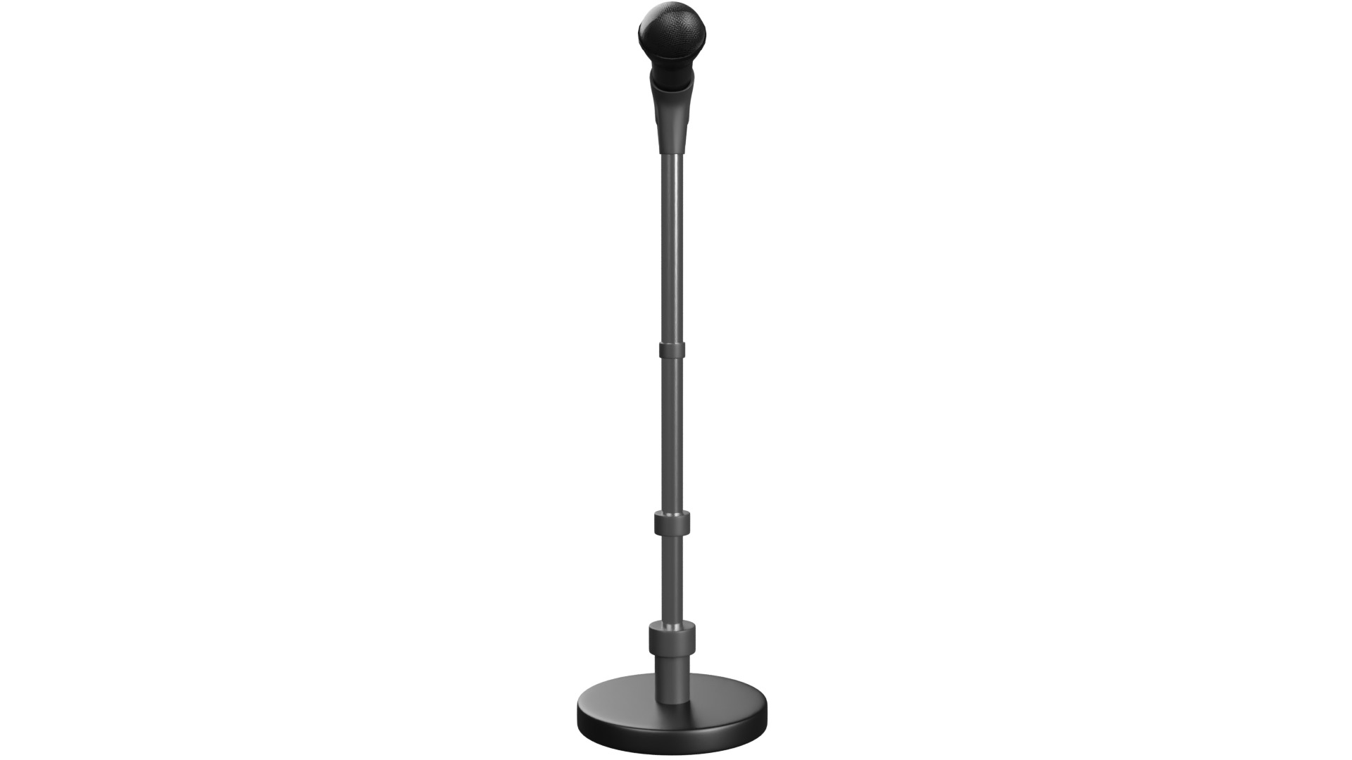Microphone Stand Low-poly 3D model_1
