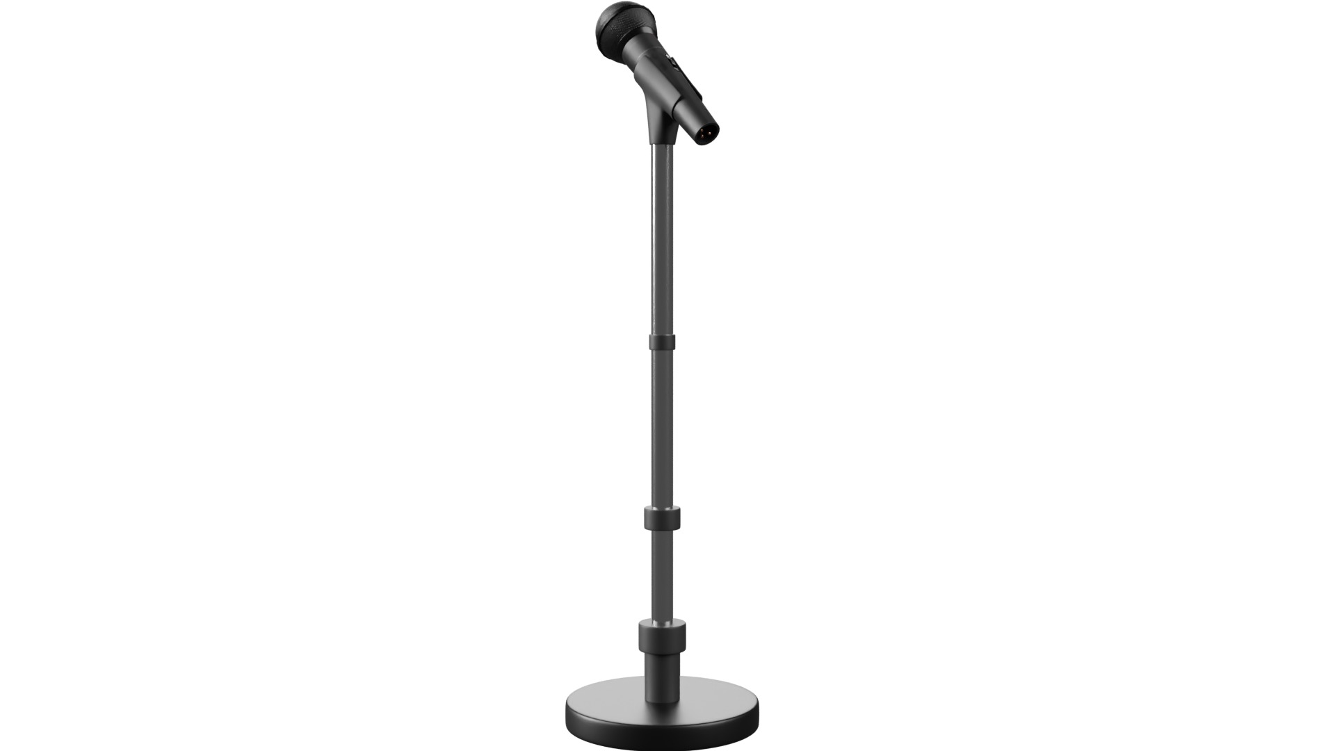Microphone Stand Low-poly 3D model_4