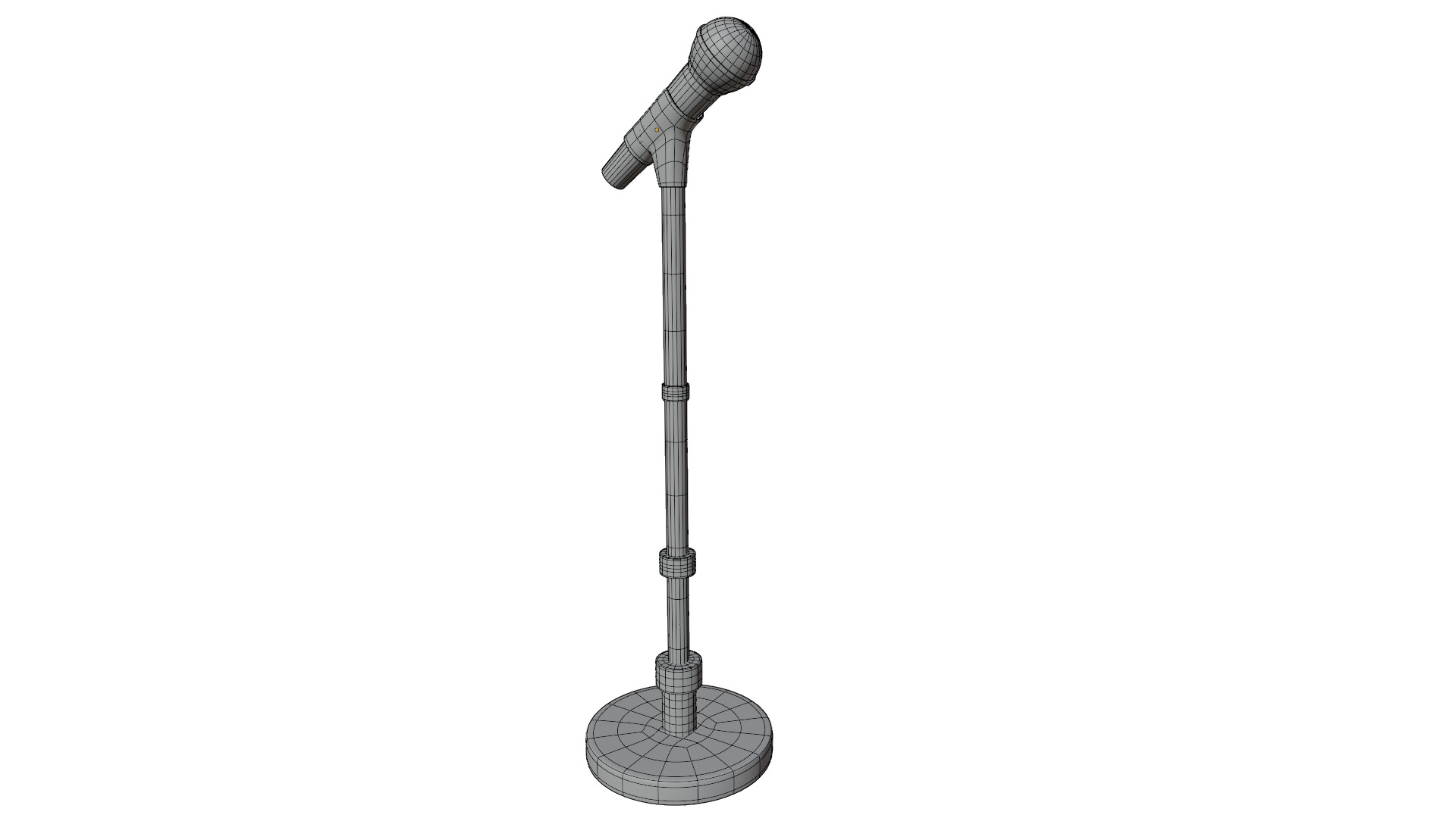 Microphone Stand Low-poly 3D model_9