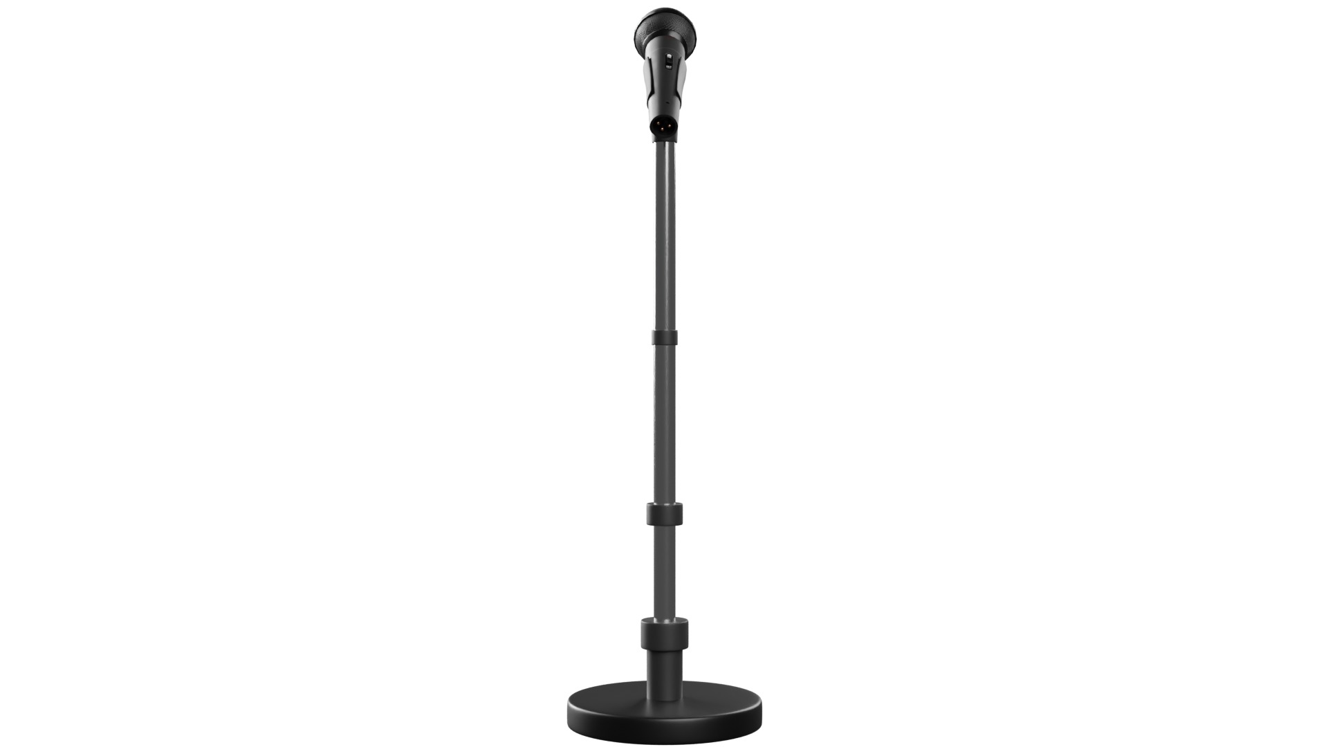 Microphone Stand Low-poly 3D model_5