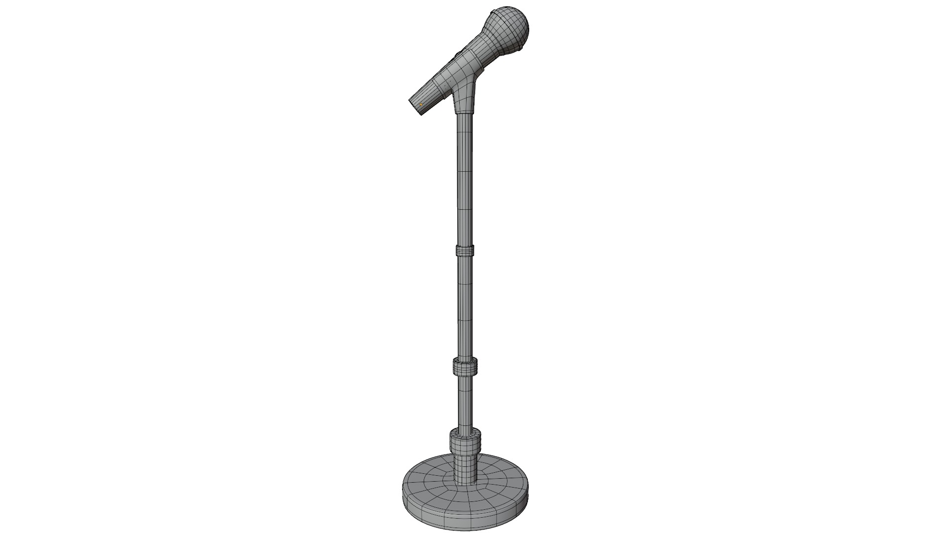 Microphone Stand Low-poly 3D model_16