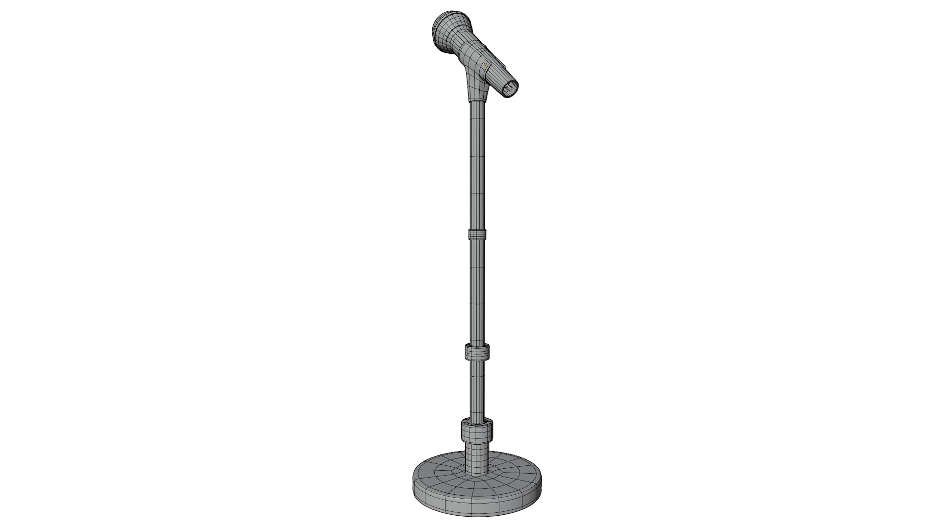 Microphone Stand Low-poly 3D model_13