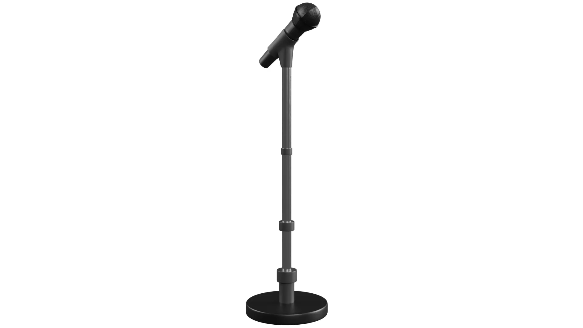 Microphone Stand Low-poly 3D model_0