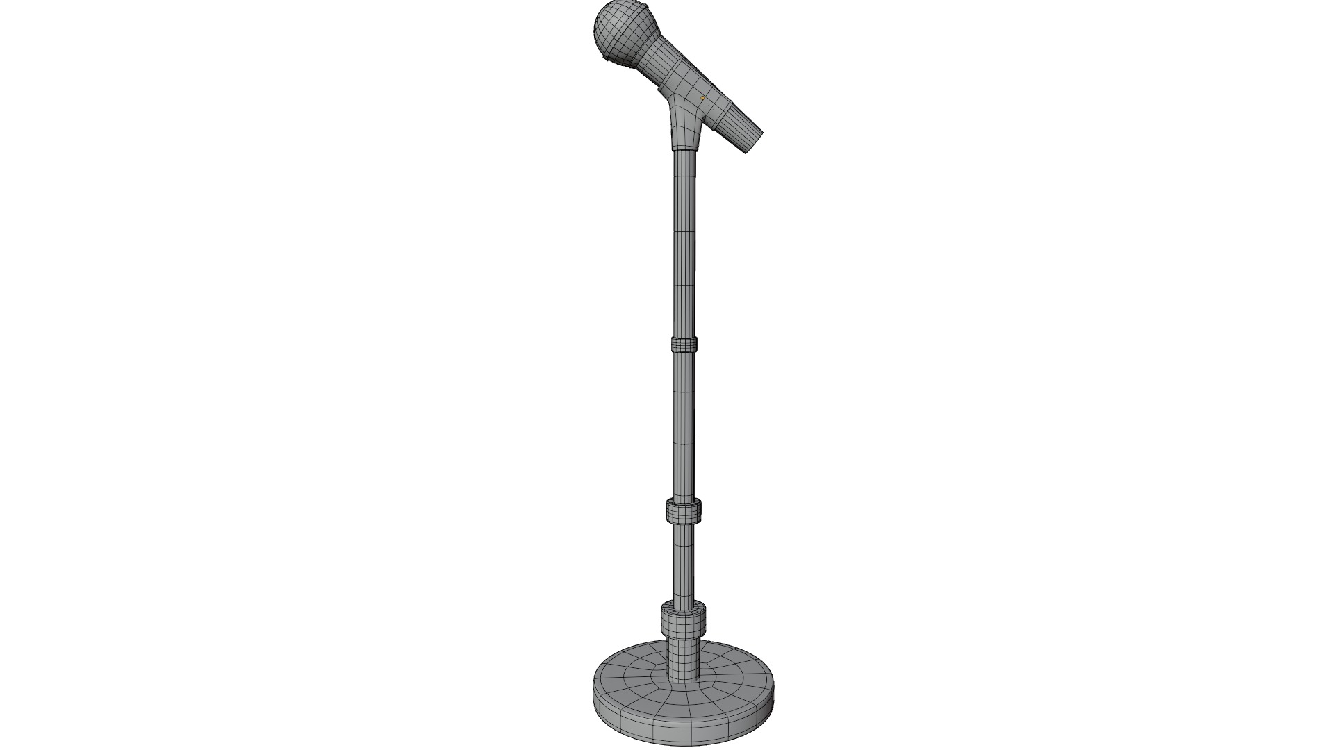 Microphone Stand Low-poly 3D model_12