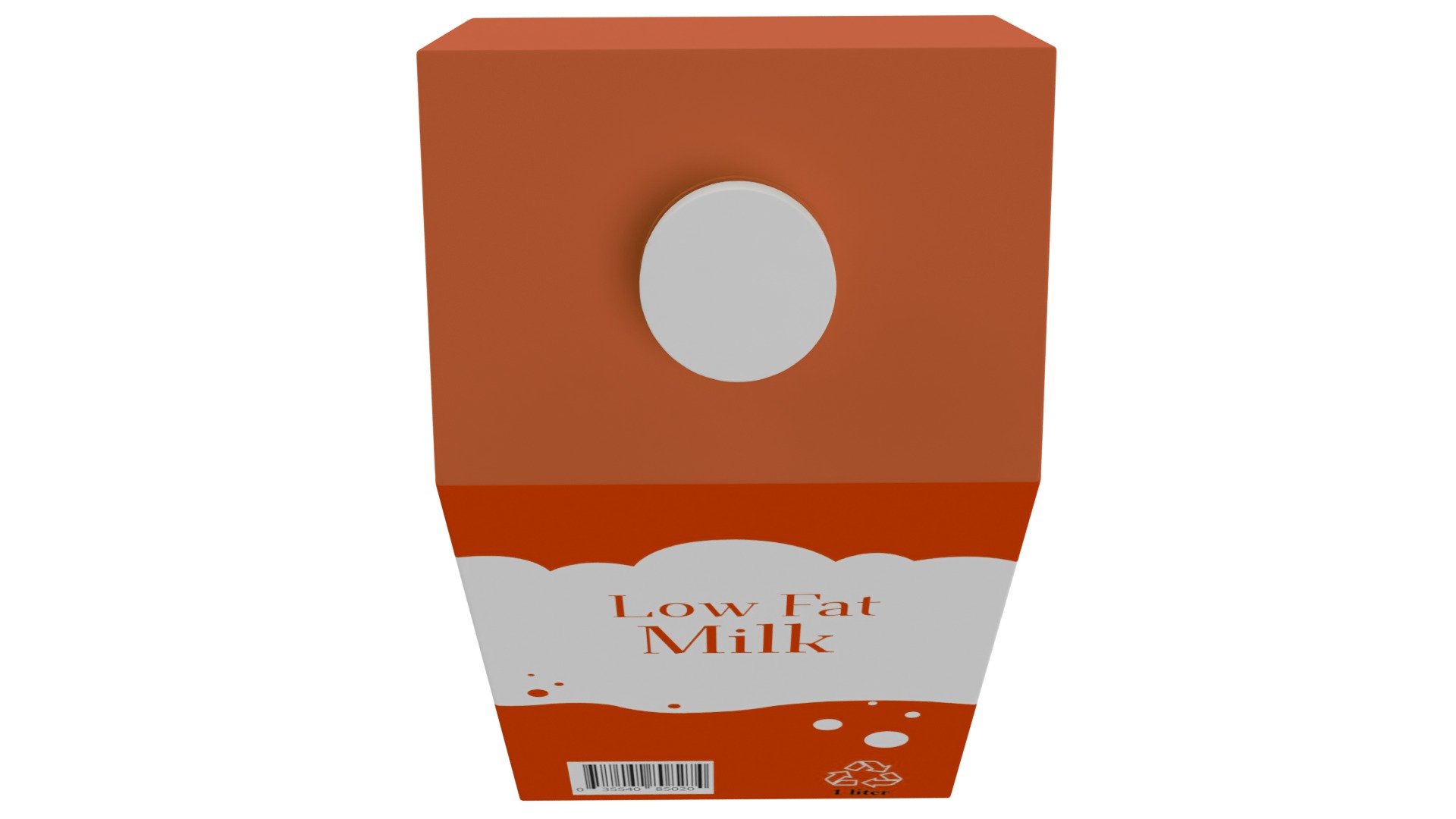 Milk Cartoon Low-poly 3D model_8