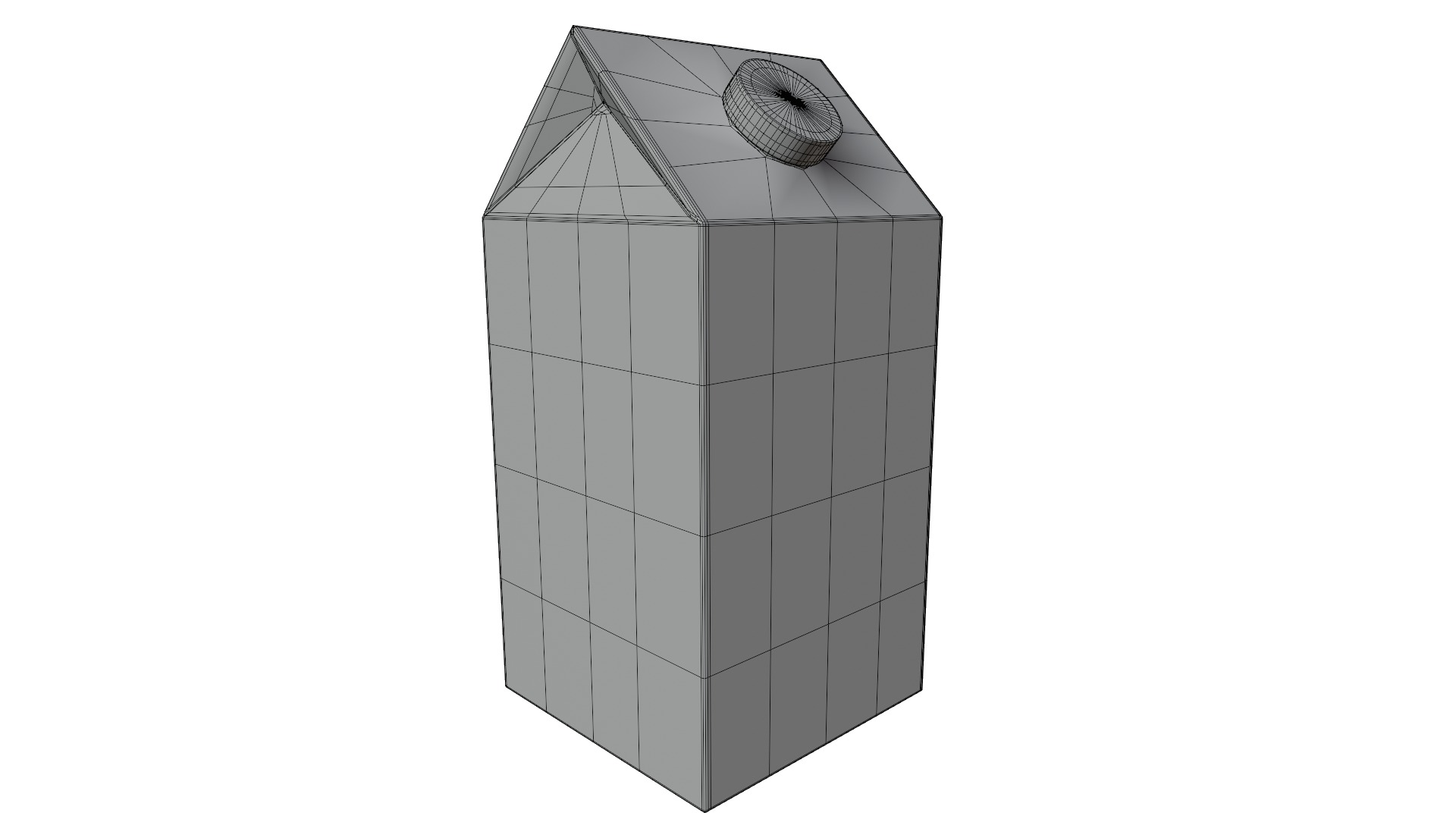 Milk Cartoon Low-poly 3D model_9