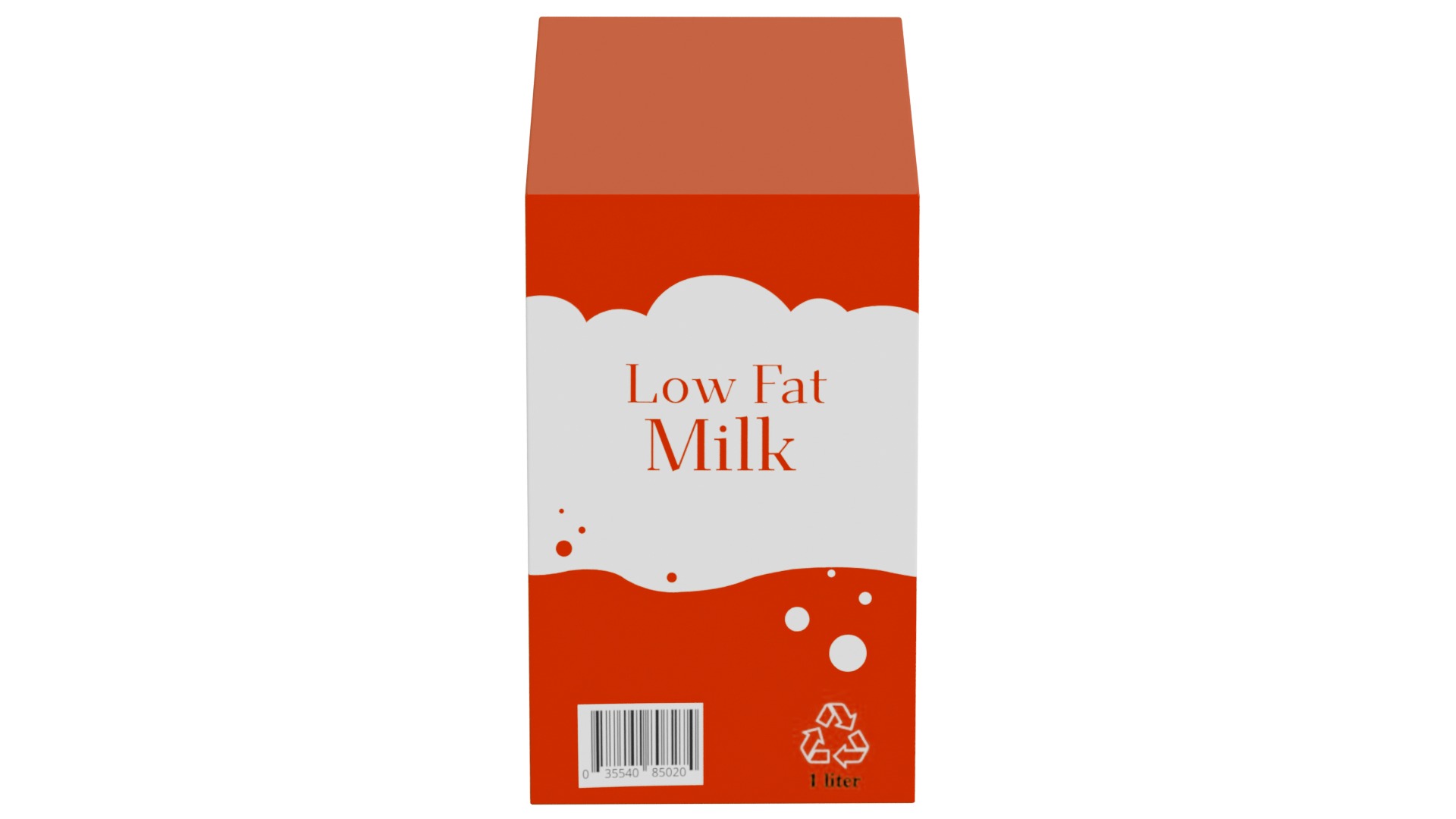 Milk Cartoon Low-poly 3D model_5