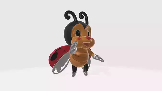 Cute Lady Bug Mary High Poly