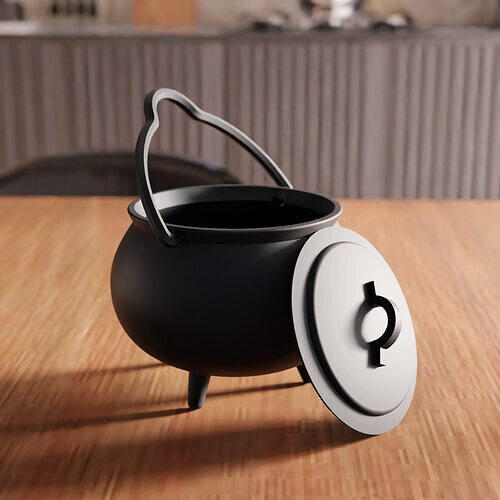 Cauldron Decor STL File - 192 3D print model