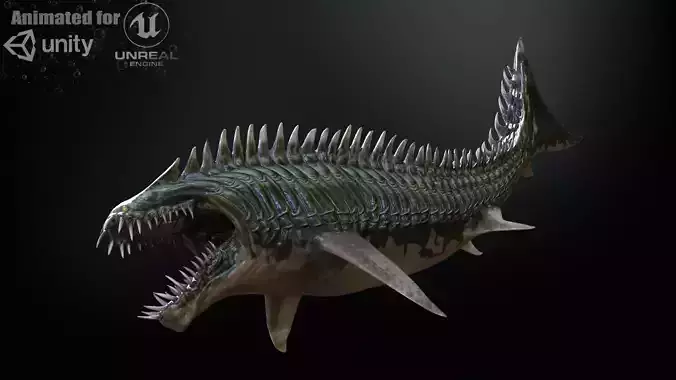AlienShark 6 Low-poly 3D model