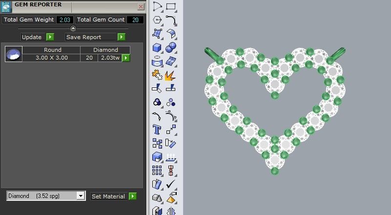 Diamond Heart Necklace 3D print model_8