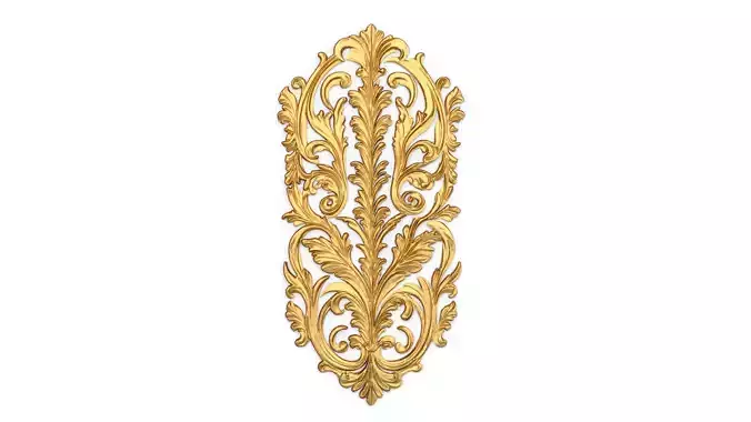 Classic decor ornament carved 42 3D model