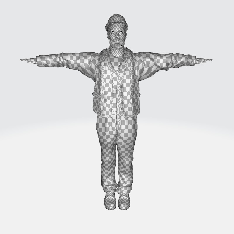 Realistic 3D Construction Worker Character Model Low-poly 3D model_18