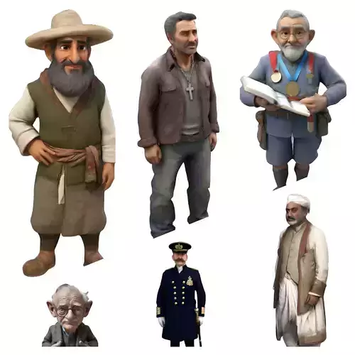 Diverse Historical Character Figurines