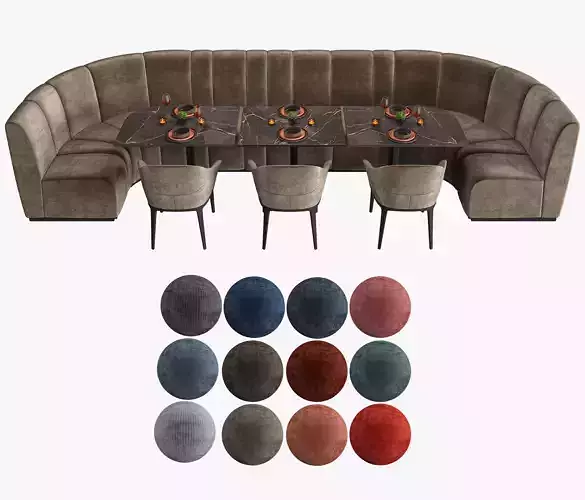 Restaurant Cafe Sofa Tableware Part6 - 12 colors U SHAPED 