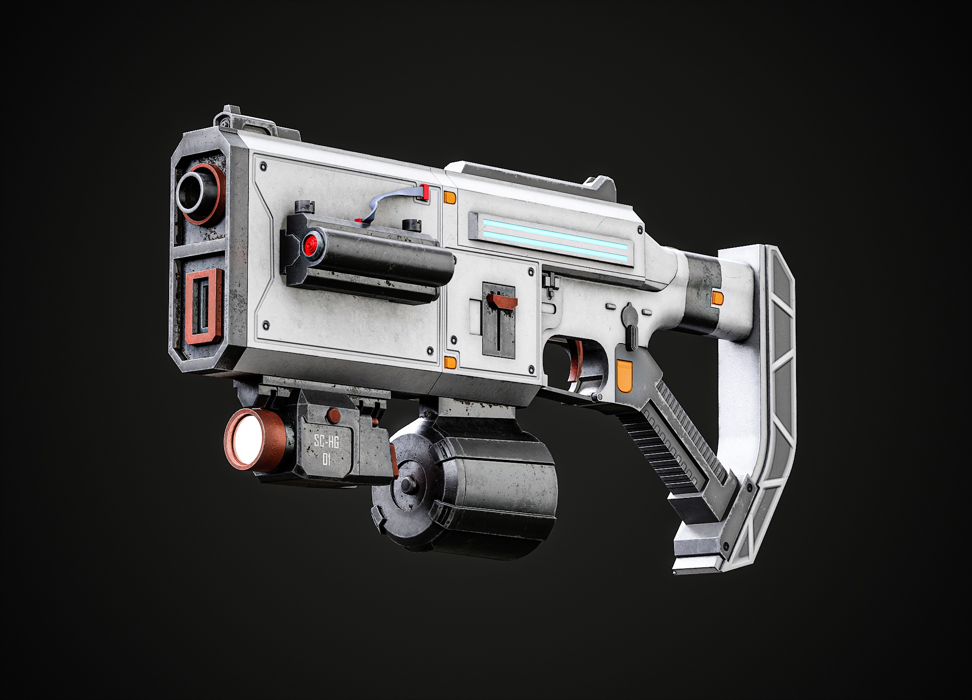 Convertable Guns M16 Low-poly 3D model_10