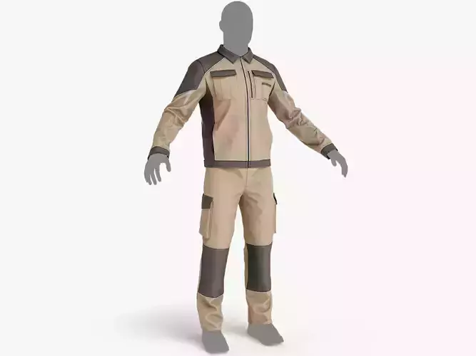 Working Outfit Low-poly 3D model
