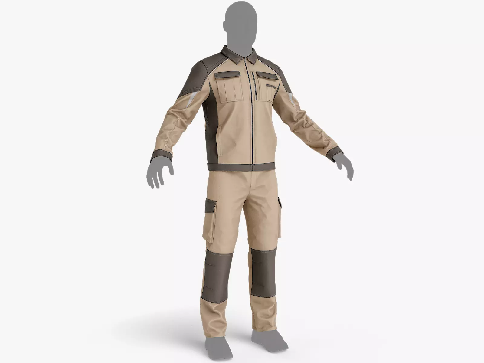 Working Outfit Low-poly 3D model