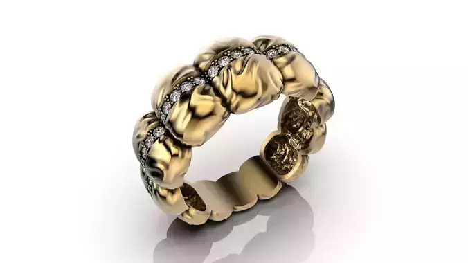 Diamond Down Jacket ring R53 all sizes