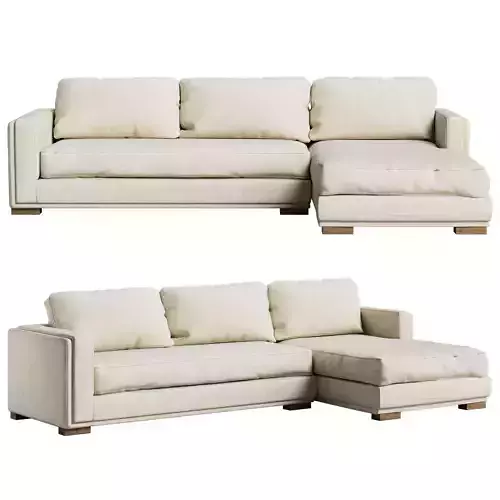 Nassau 2-Piece Chaise Sectional Sofa 3D model