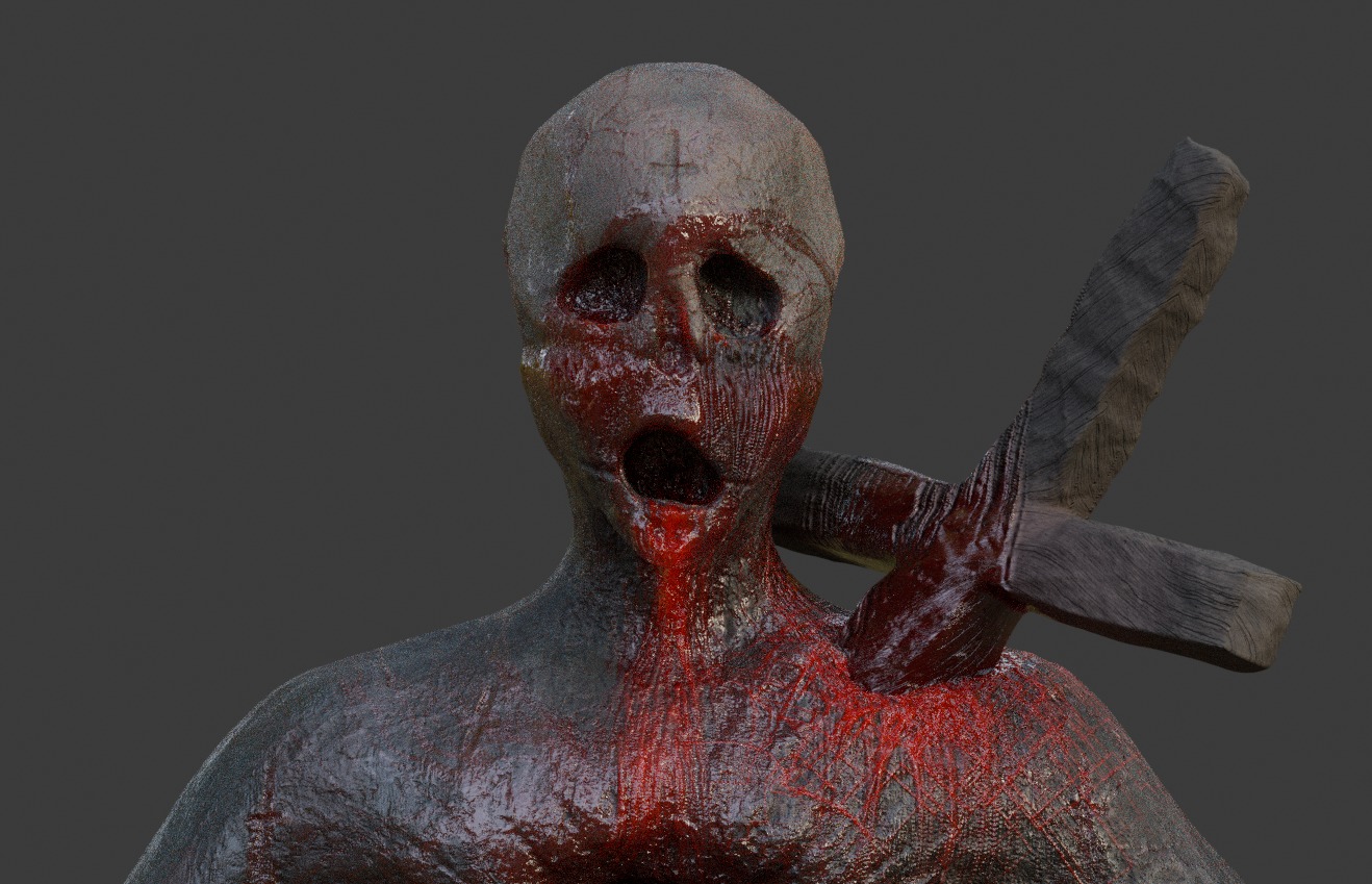 Demon model fully textured and rigged 3D model_4