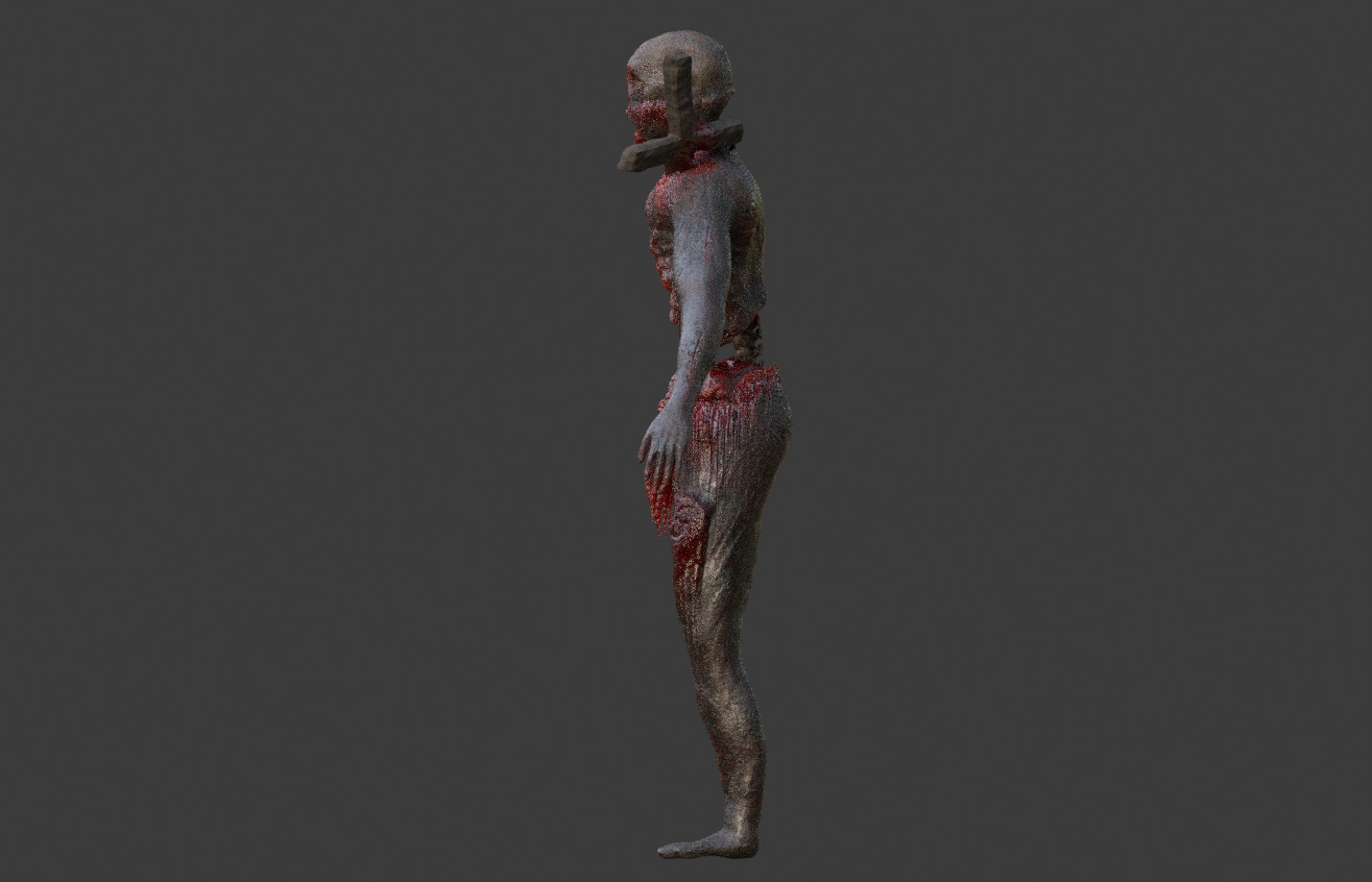 Demon model fully textured and rigged 3D model_1