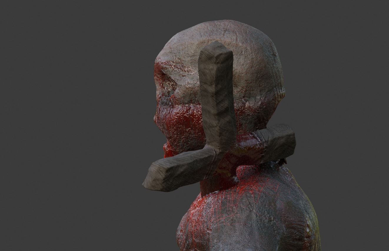 Demon model fully textured and rigged 3D model_6