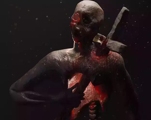 Demon model fully textured and rigged